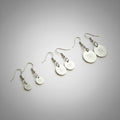 Silver Disc Earring Set